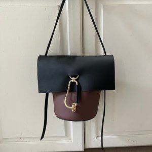 Zac Posen Belay Crossbody- French Roast/black colorblock